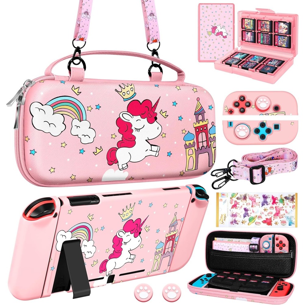 Nintendo Switch‎ Unicorn Carrying Case Accessories